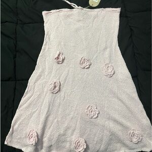 connelly strapless crochet mini dress